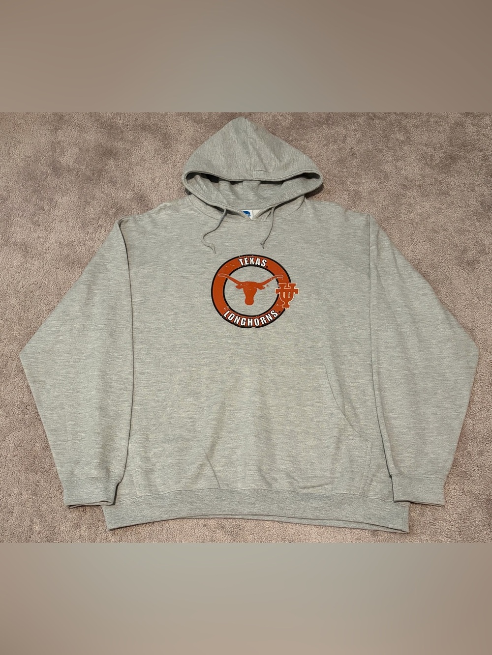 Texas Longhorns NCAA Men’s Gray Pullover Hoodie Size 2XL